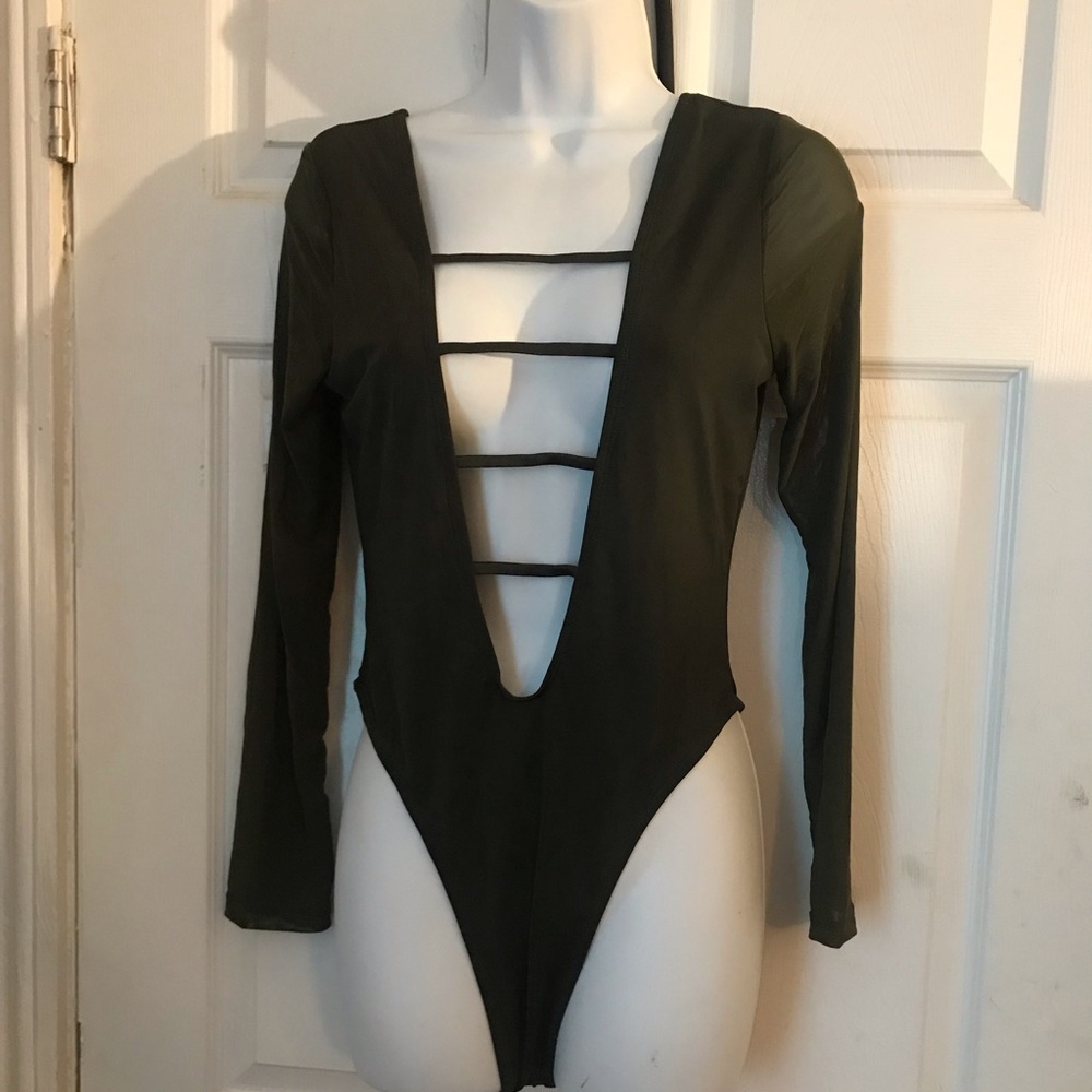 Strap swimsuit green